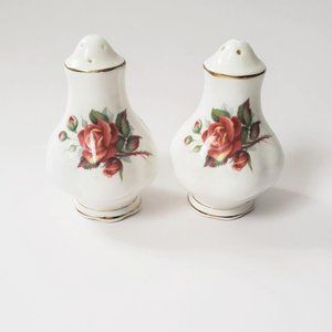 Royal Albert Centennial Rose Bone China Salt and Pepper shakers